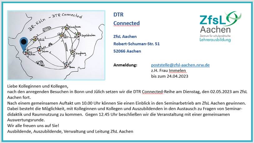 Einladung zur Veranstaltung DTR-Connected im ZfsL Aachen