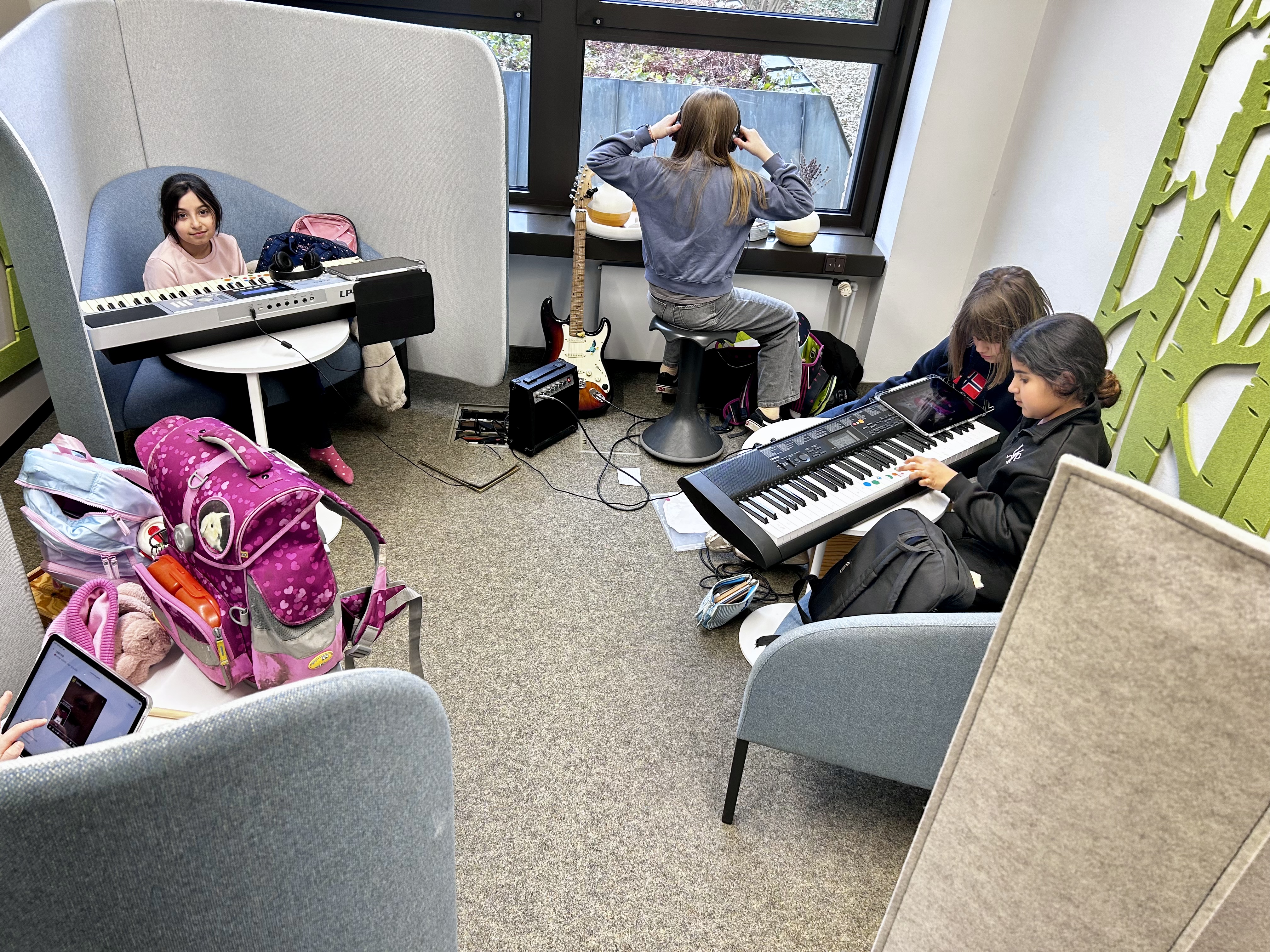 Aufnahme des zweiten Lieds.